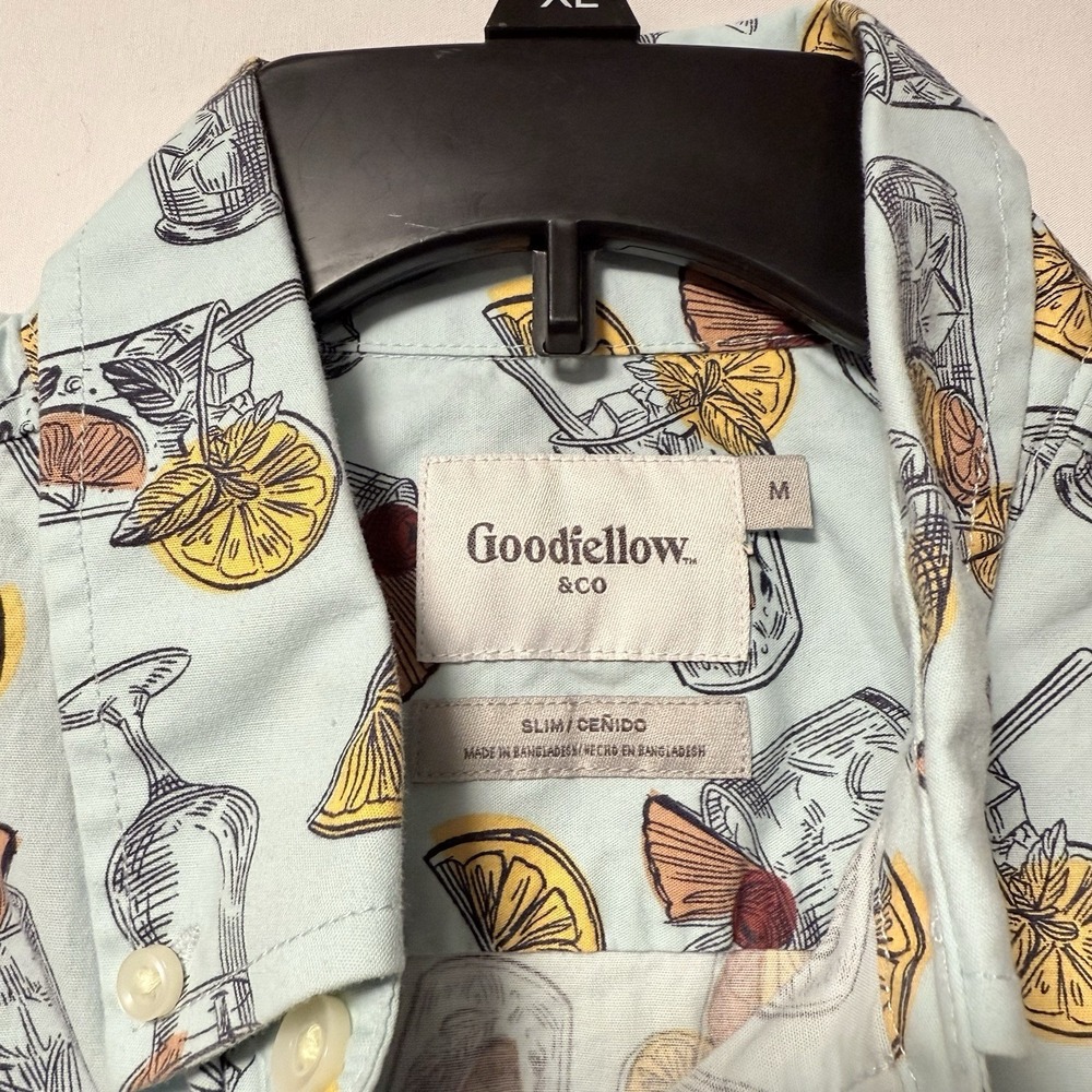 Goodfellow & Co Northrop Shirt Margarita Short‎ Sleeve Button Down Cotton Sz Med - Picture 3 of 6